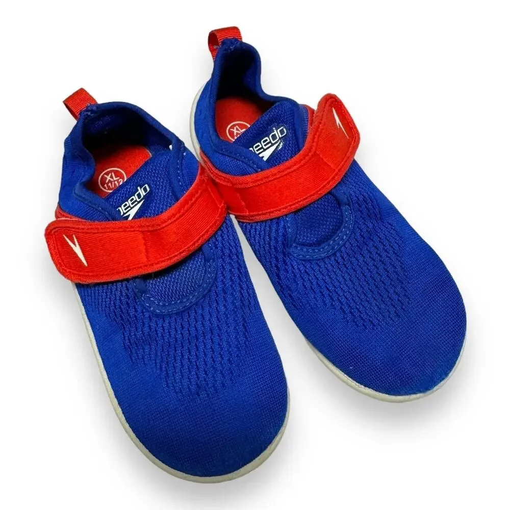 Speedo Unisex Water Shoes Sz XL 11 12‎ Red Blue Original Surfwalker Beach